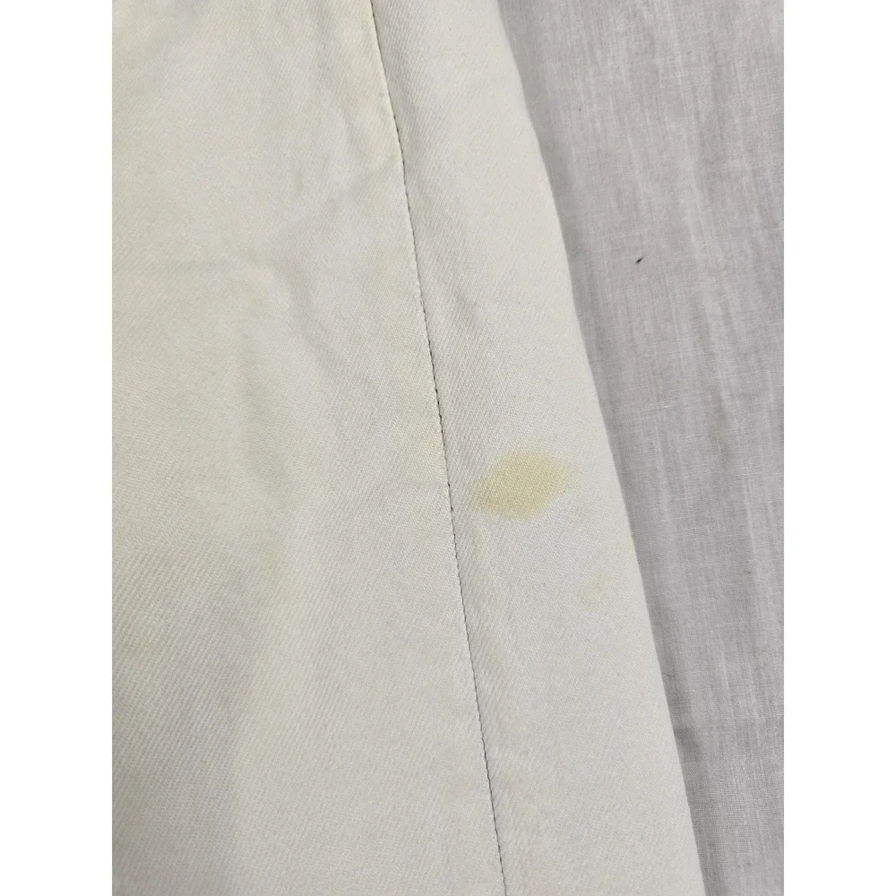 Levis 501 Jeans Mens 38x30 White Regular Straight Button Fly Made USA Distressed